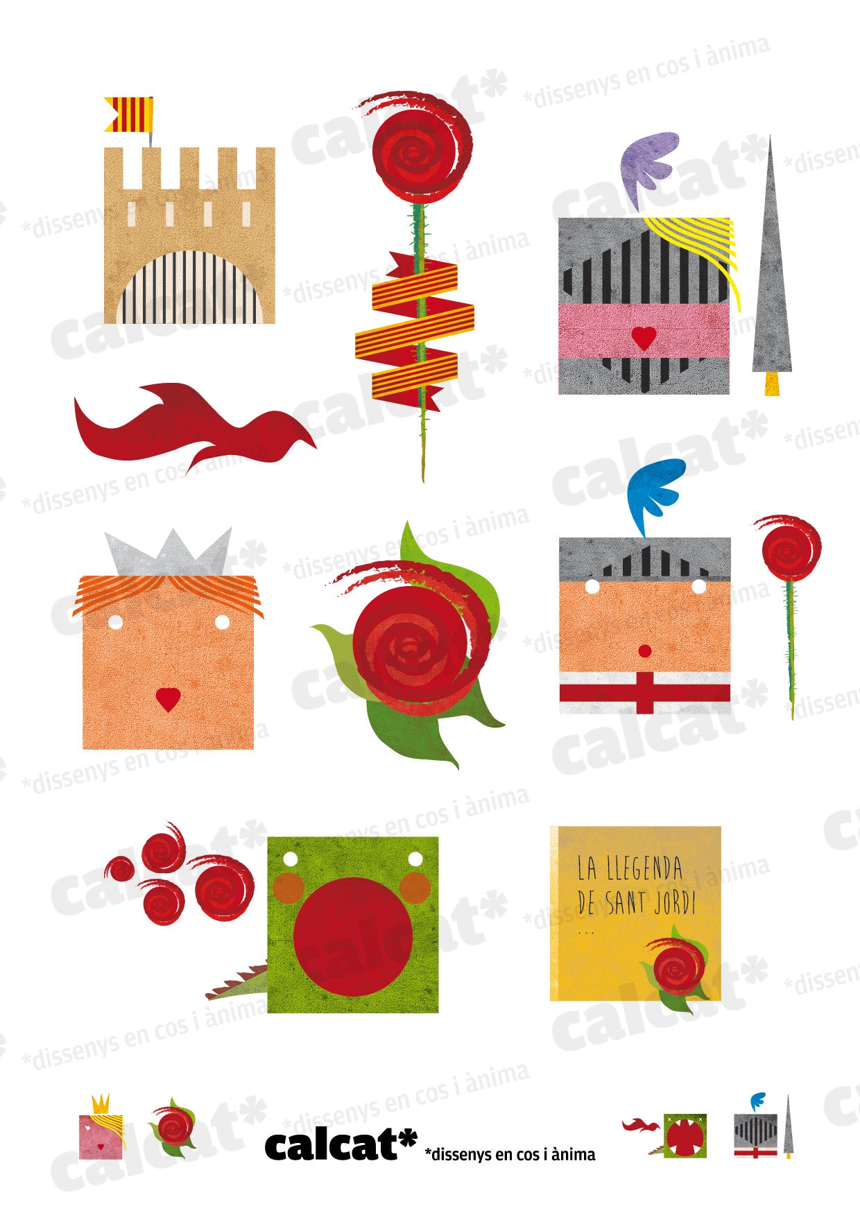 Calcomanies de Sant Jordi, personatges extra
