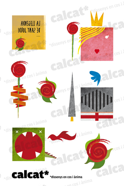Calcomanies ELS PETITS CALCAT* col·lecció Sant Jordi